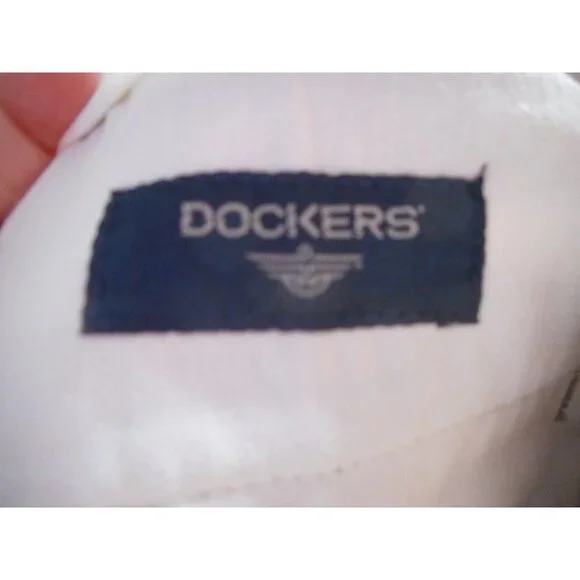 Vintage Dockers Sz 33W Pleated front cuffed cotton blend chino pants - Picture 3 of 6